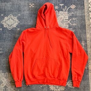 Champion Men's New! Orange Pullover Hoodie Large